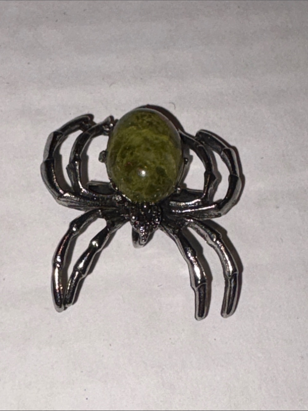 Unakite Jasper Spider Brooch
Silver-Tone Spider Pin Gemstone - Picture 2 of 5